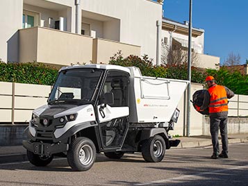 veicoli elettrici alke con vasca trasporto rifiuti urbani