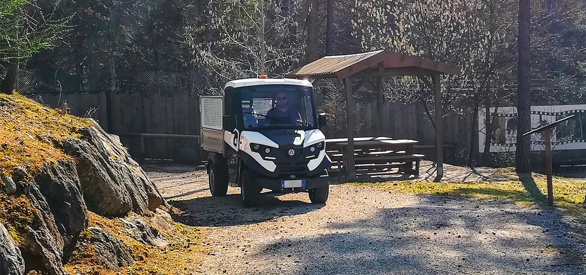 Manutenzione parco faunistico - Veicolo elettrico Alkè