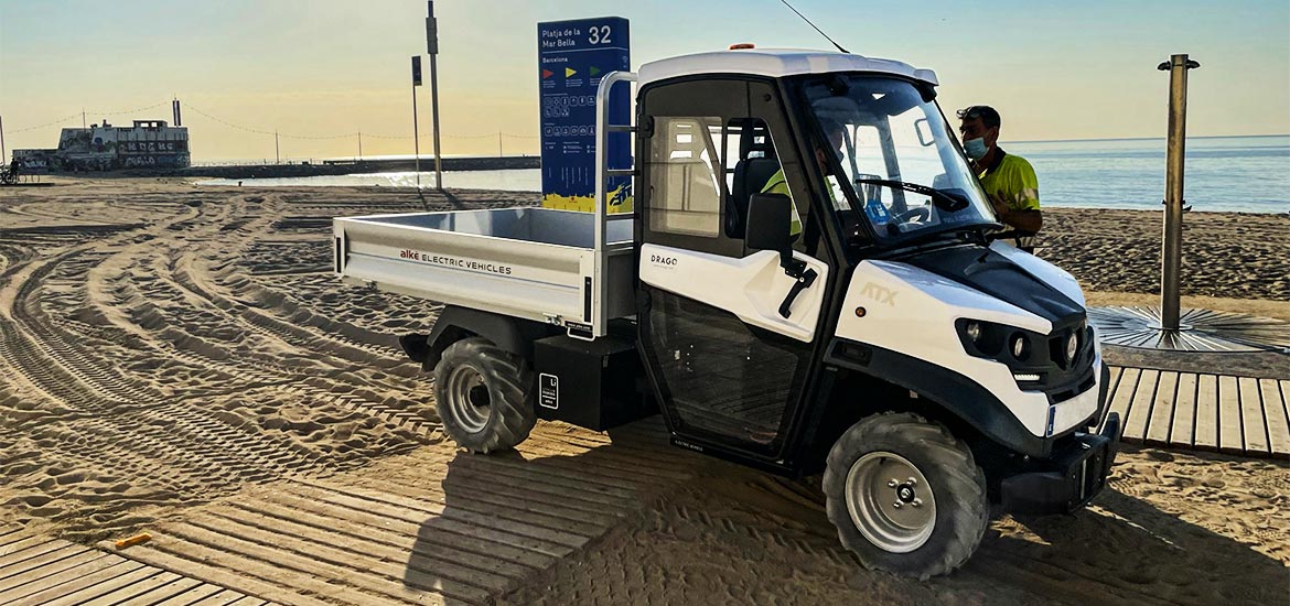 Veicolo ecologico per trasporto e manutenzione spiagge