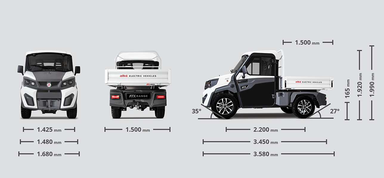 Veicoli elettrici fuoristrada ATX 480S - Dimensioni