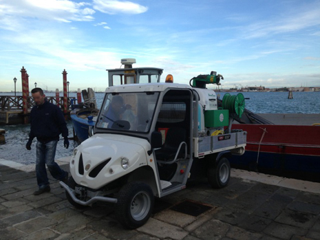 trasporto a venezia veicolo elettrico
